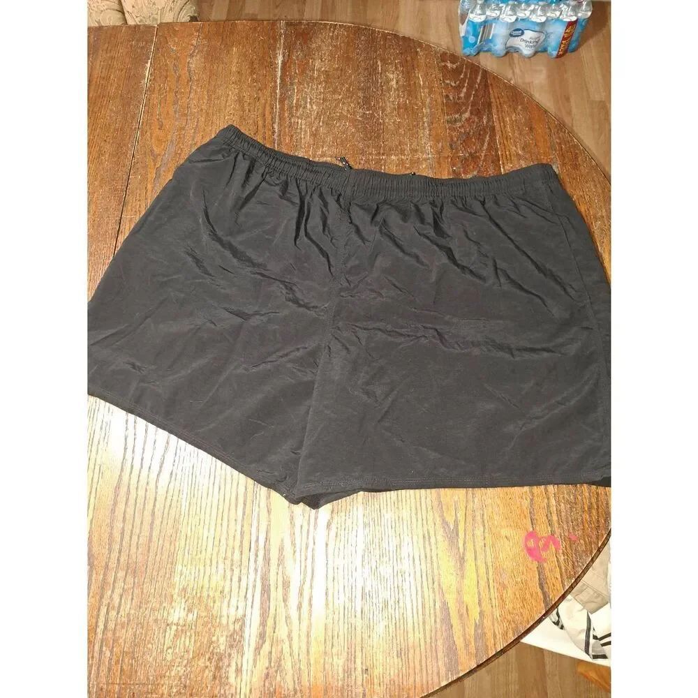 New 4X Islander Black Lined Elastic Drawstring Waist Swim Trunks Board Shorts